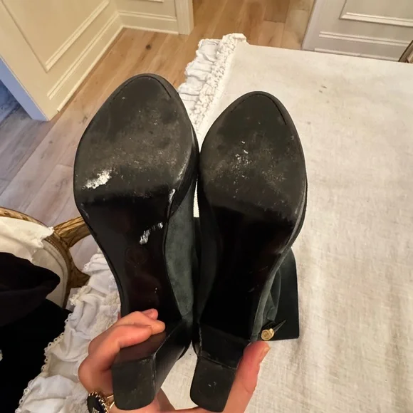 House of Harlow 1960 Suede Green Mid-Calf Boots - Picture 6 of 10